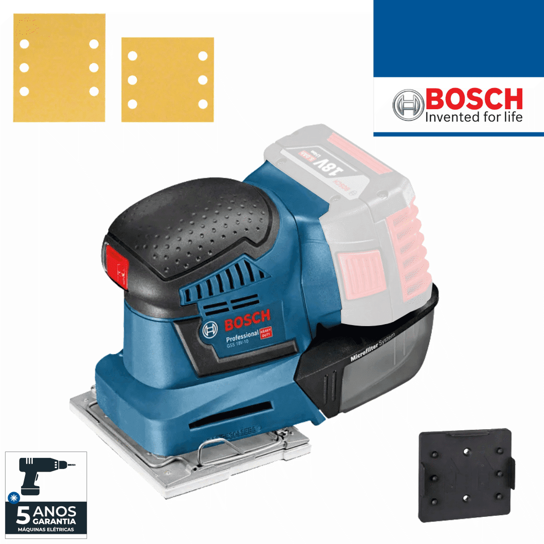 Lixadeira Bateria Bosch Profissional GSS 18V-10 (06019D0200)