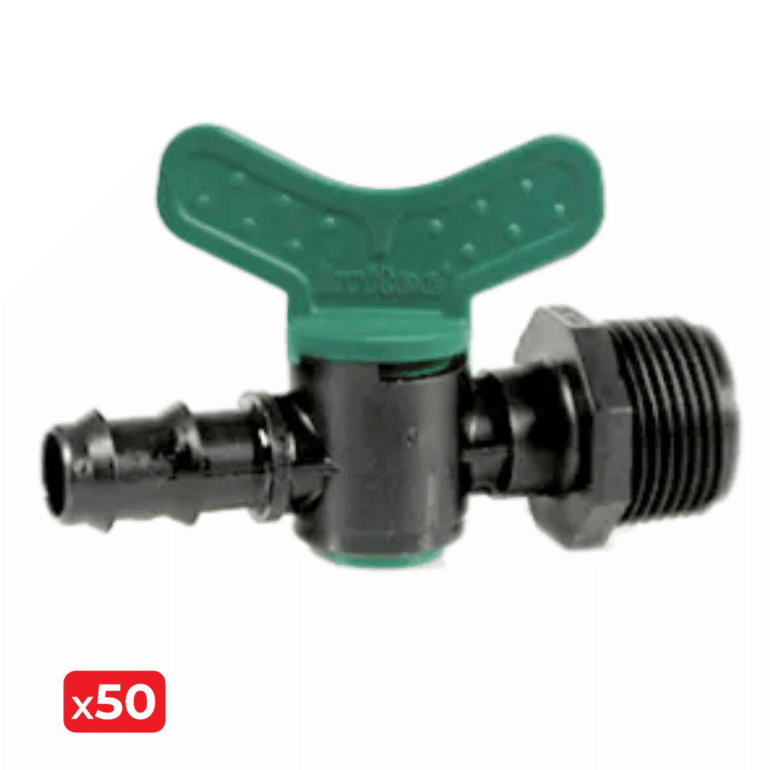 Torneira Plástico Macho 16x1/2" - 50UNI