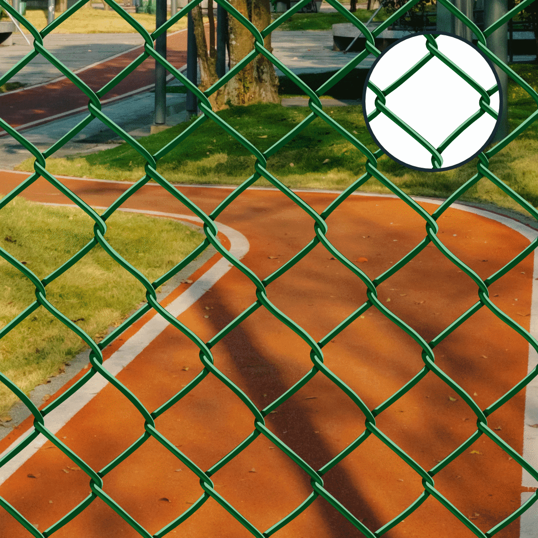 Rede Malha Solta Plastificada HF Malha 50 2,6/4,1MM Verde RAL6005