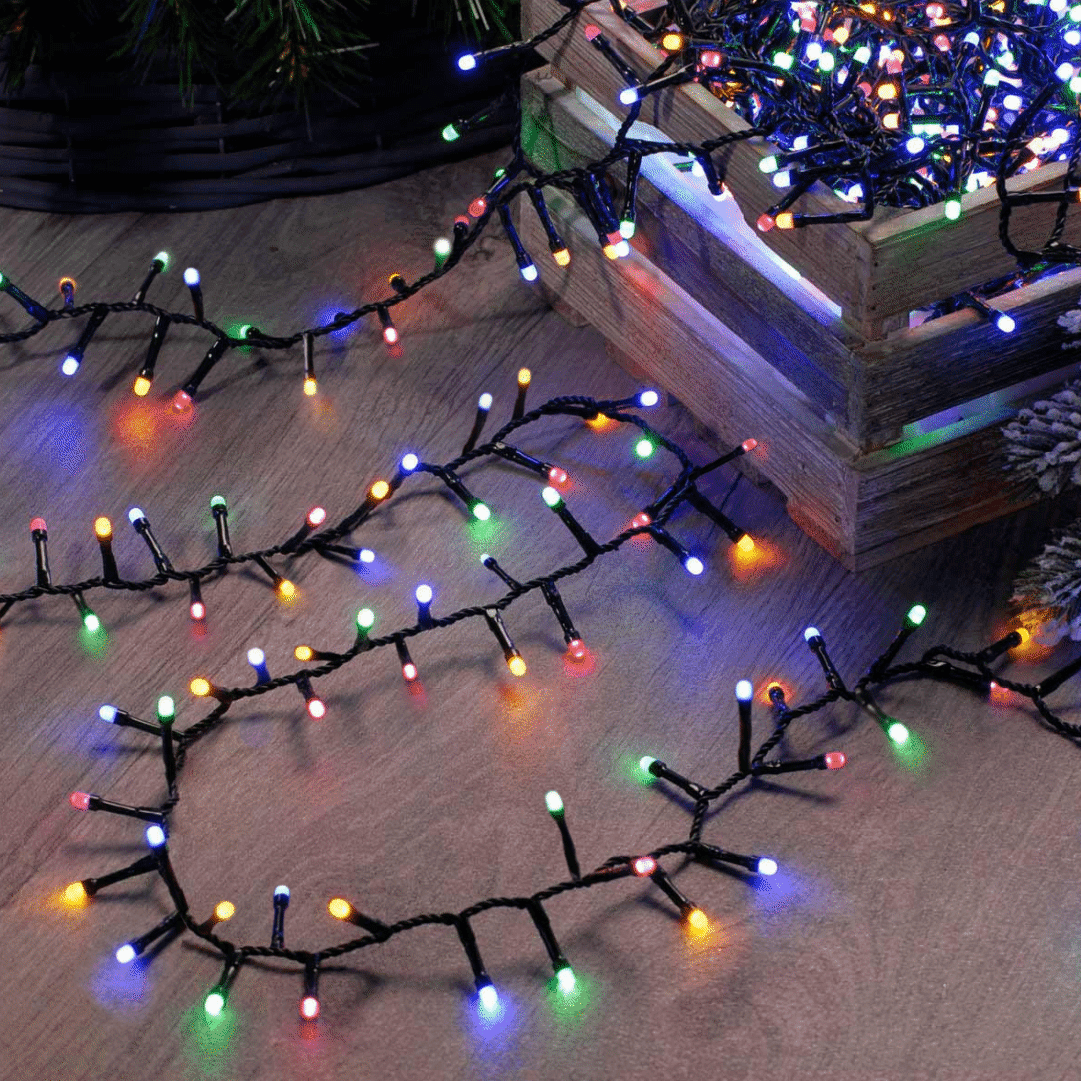 Grinalda de Luzes 576 LEDs Multicoloridos p/ Interior e Exterior - 10,6MT