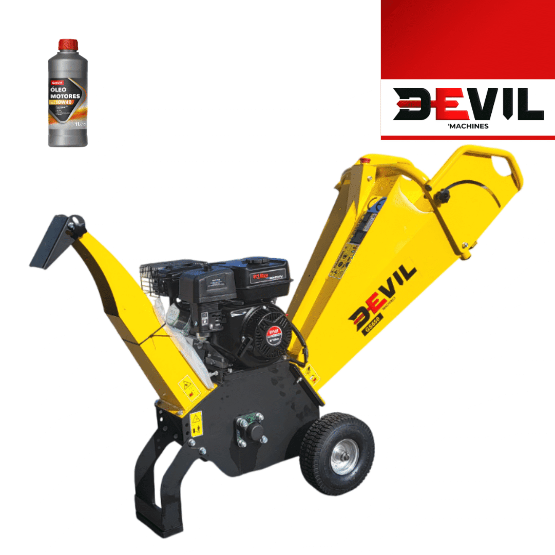 Biotriturador a Gasolina Devil'Machines GS650 6.5HP + Óleo 10W40 p/ Motor 4T 1LT