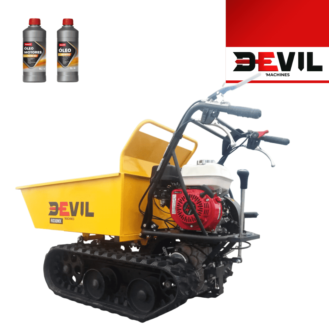 Mini Dumper Devil'Machines RD30MX c/ Motor Ducar 212CC + Óleo 10W40 p/ Motor 4T 1LT + Óleo 80W90 t/ Valvolina 1LT