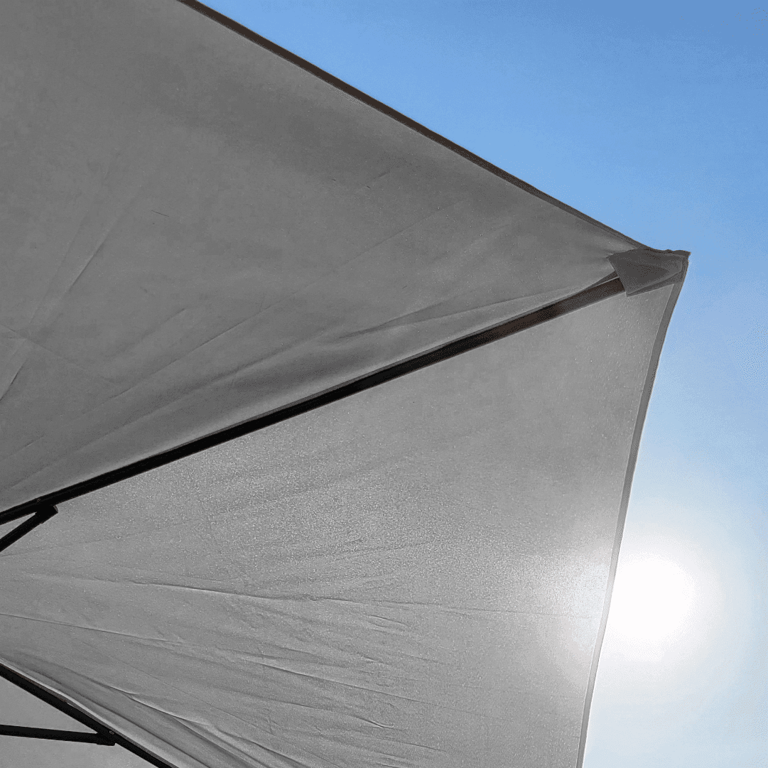  Guarda-Sol Designia Sanremo Quadrado 2,5x2,5MT c/ Poste Lateral - Cinza