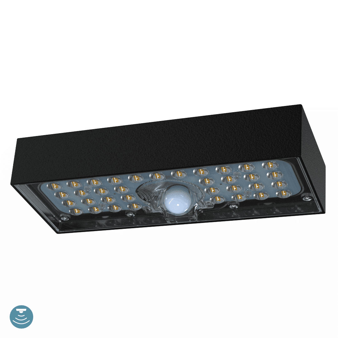Projetor/ Aplique LED Solar 6W 4000K c/ Sensor