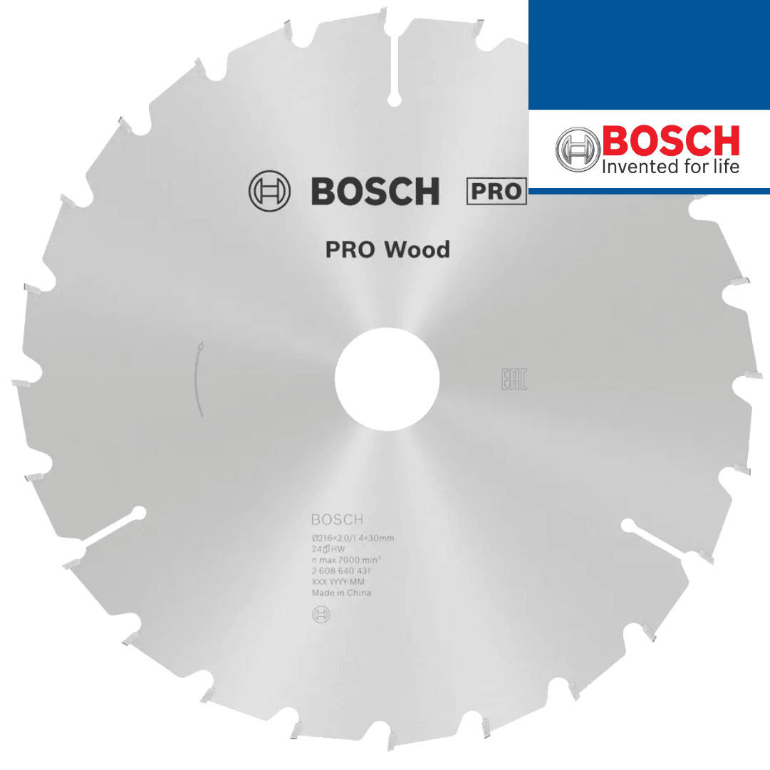 Disco Bosch Pro Madeira p/ Serra Circular 216MMx2MM 24D (2608640431)
