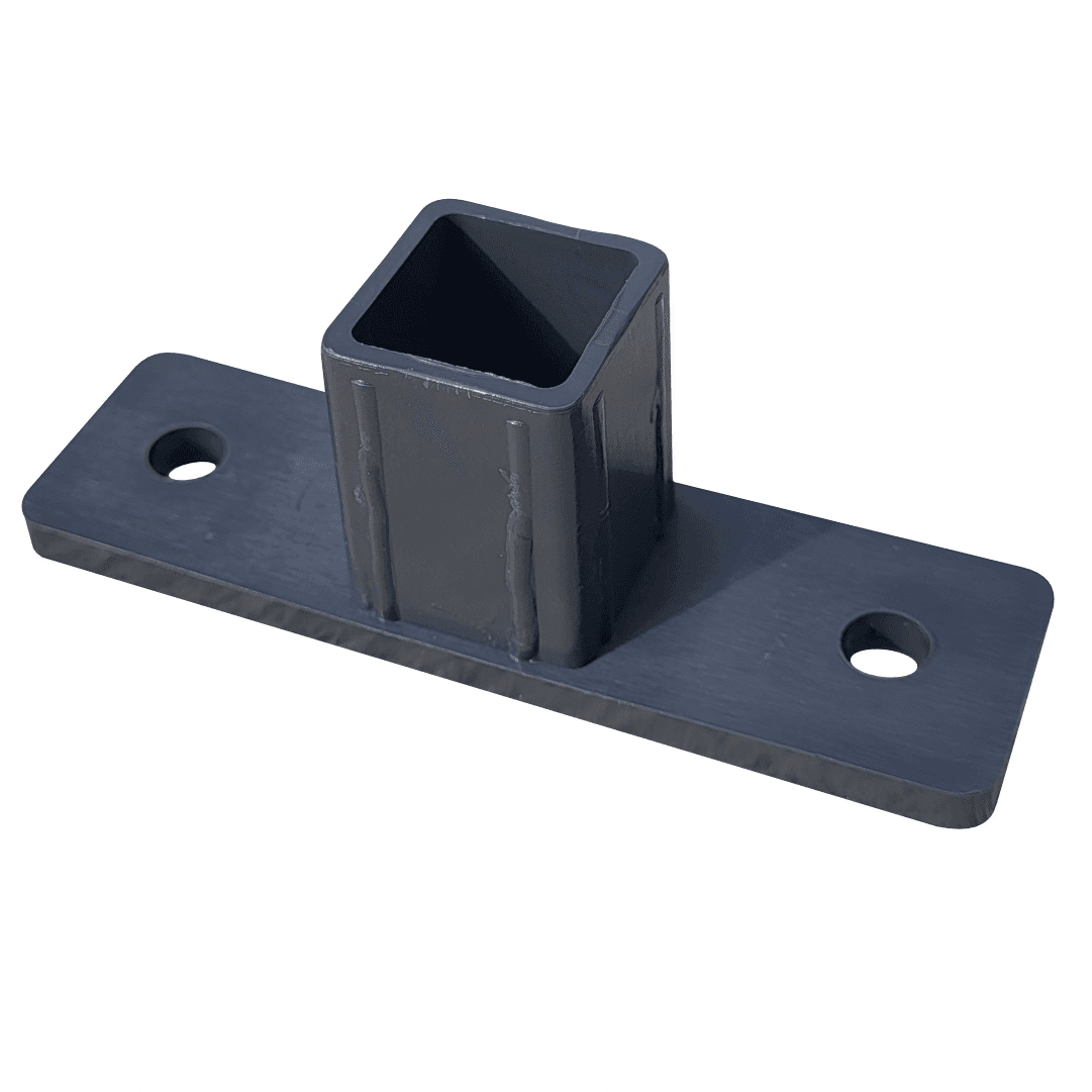 Fixador Plástico c/ Parafusos p/ Sistema de Chapa - Cinza RAL7016