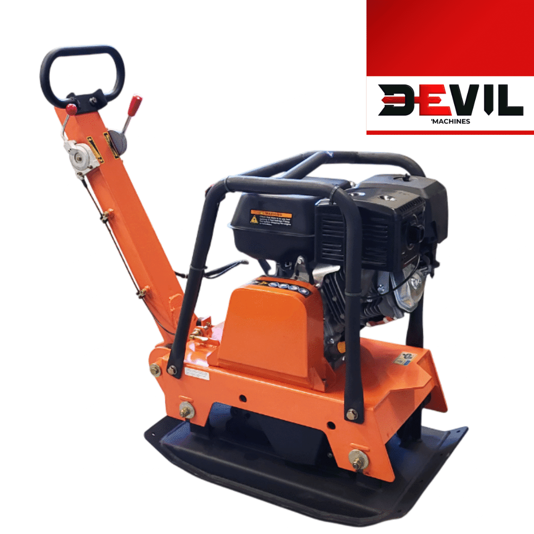 Placa Compactadora Reversível Devil'Machines DVMP-160 c/ Motor Loncin 390F 13HP