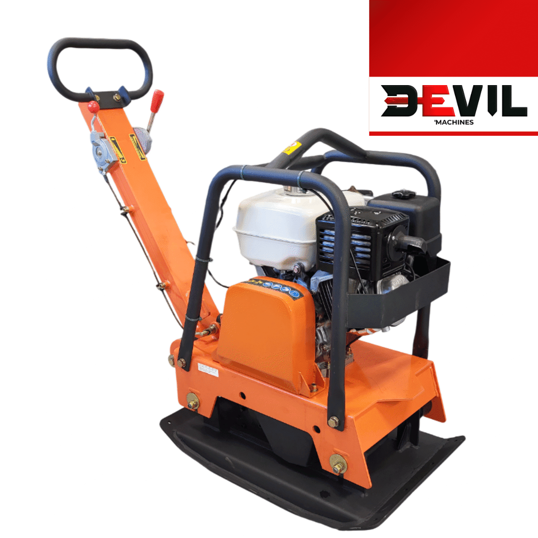 Placa Compactadora Reversível Devil'Machines DVMP-160 c/ Motor Honda GX270 8.4HP