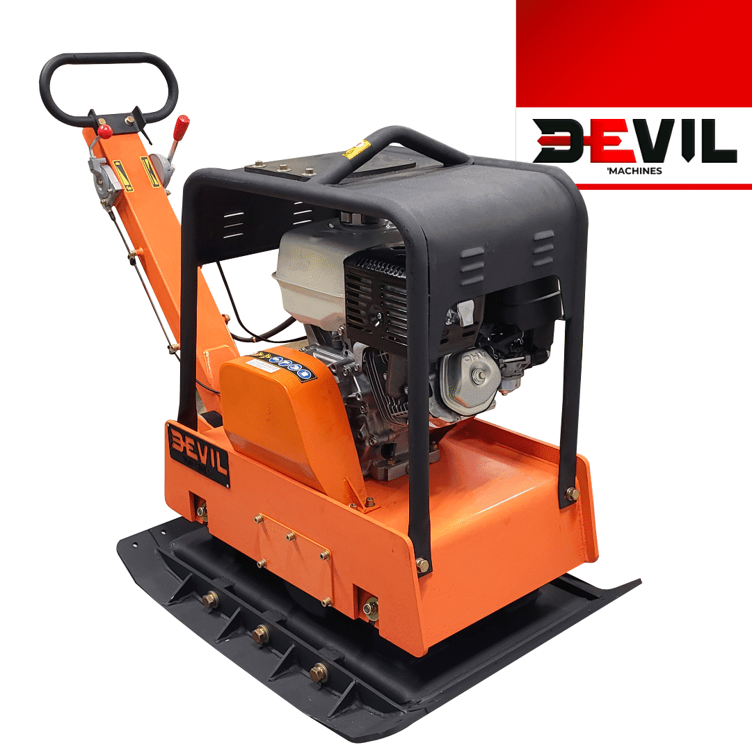 Placa Compactadora Reversível Devil'Machines DVMP-300 c/ Motor Honda GX390 11.7HP
