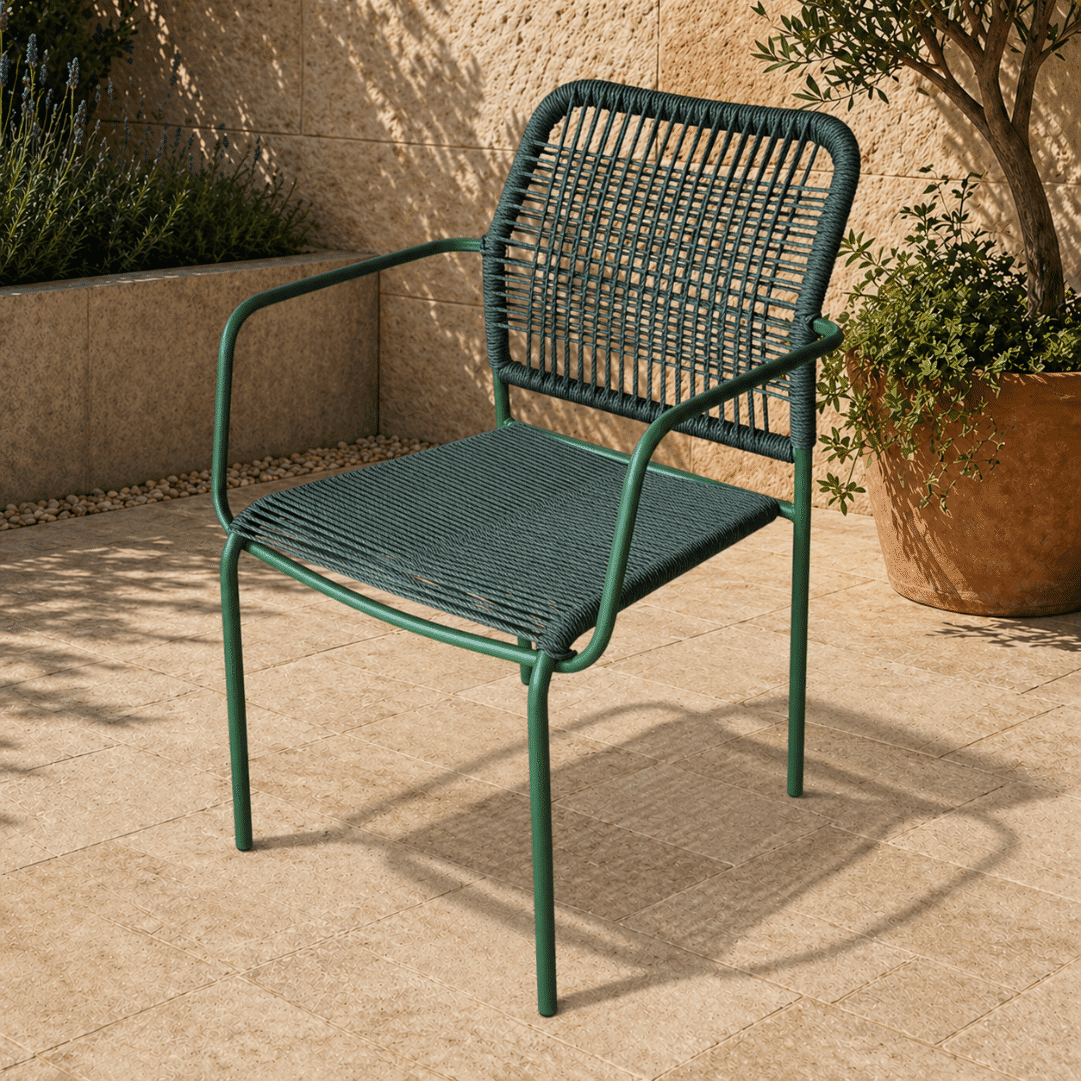  Cadeira Jardim Designia Bora Verde c/ Corda