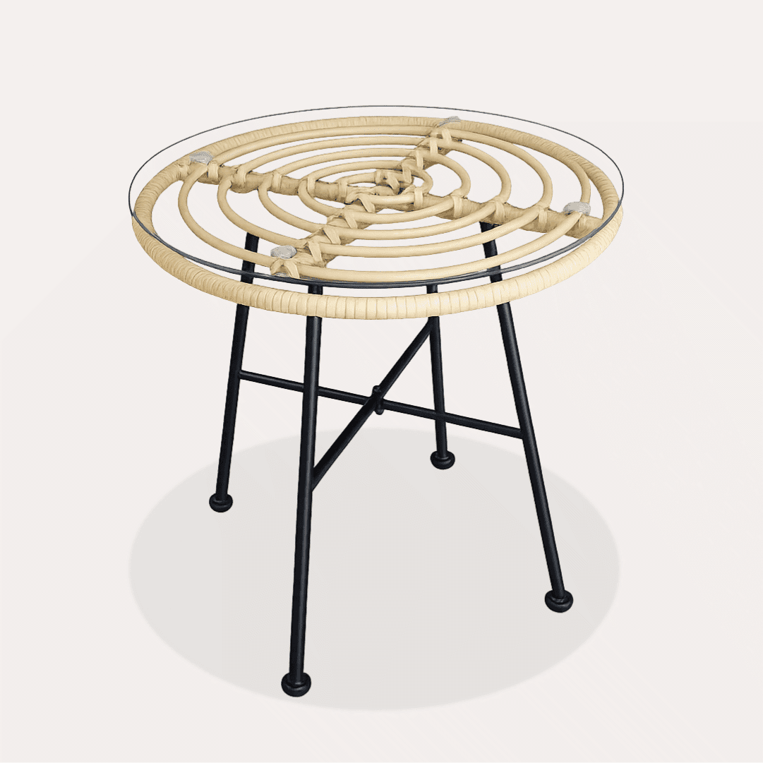  Mesa Apoio Jardim Designia Tropic Redonda 50CM Rattan
