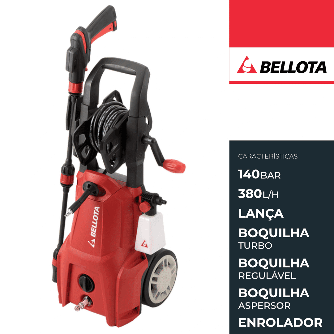 Máquina de Lavar a Pressão Bellota 140Bar c/ Enrolador HL1700E