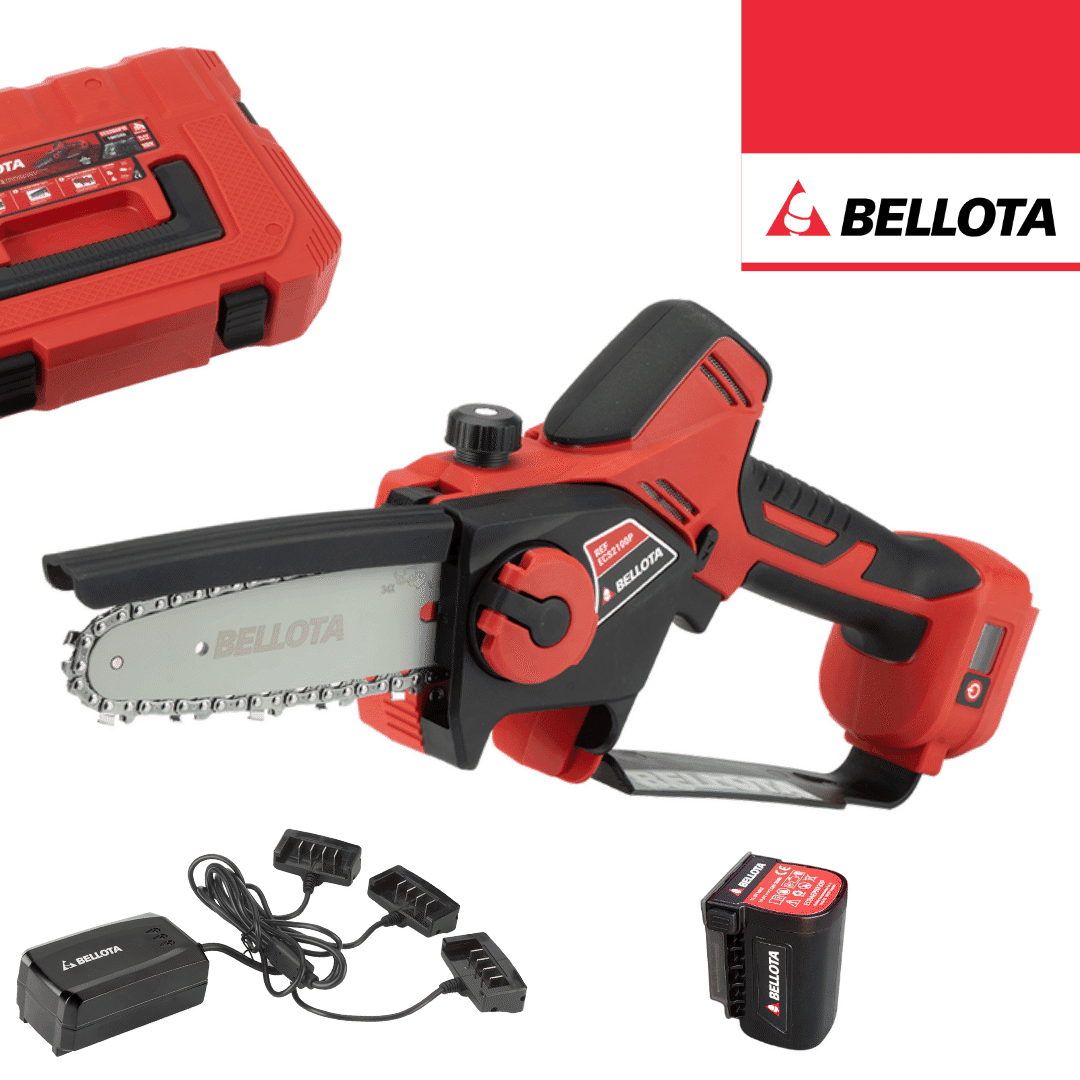 Mini Eletrosserra Podadora Bellota + Bateria 14.4V 2.5Ah + Carregador + Mala