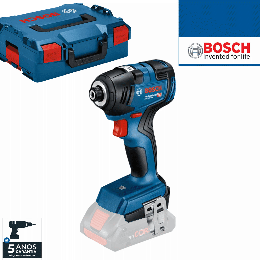 Aparafusadora Bateria Impacto Bosch Profissional GDR 18V-200 + Mala (06019J2106)
