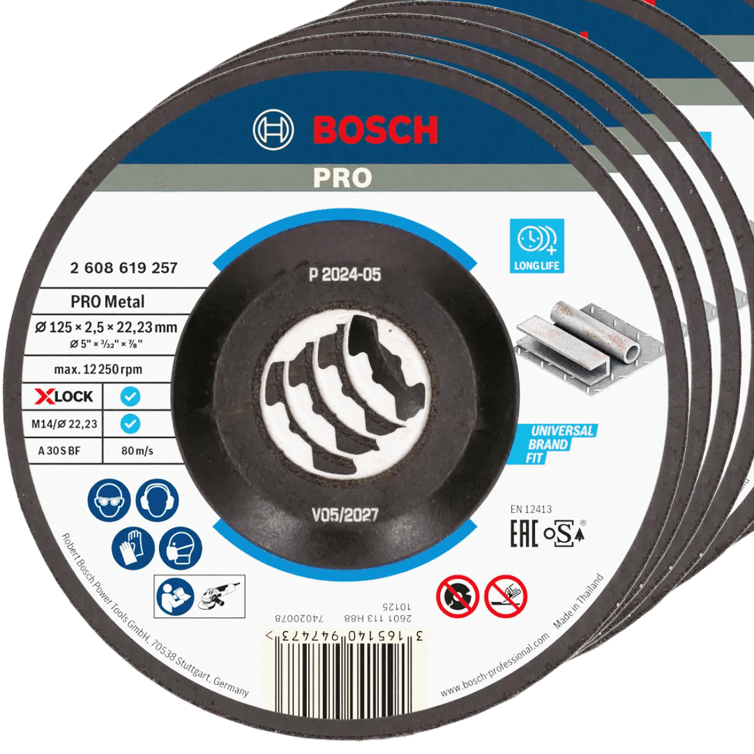 Disco Côncavo Corte Bosch X-Lock p/ Metal 125MMx2.5MM - 25UNI (2608619257X25)