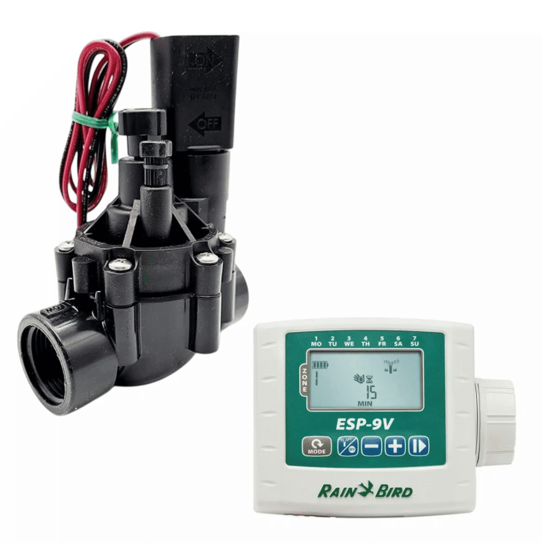 Programador de Rega Rainbird c/ Válvula 100 DVF 9V- 1 Estação