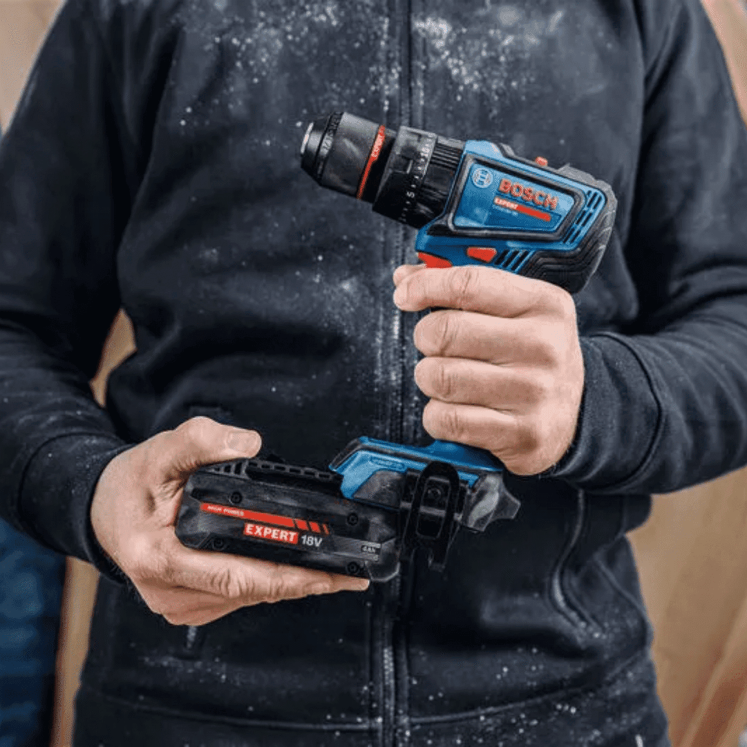 Aparafusadora Bosch Profissional Expert EXSB18V-90 + 3 Baterias EXBA 18V 4.0Ah + Carregador + Mala (06019R3102)