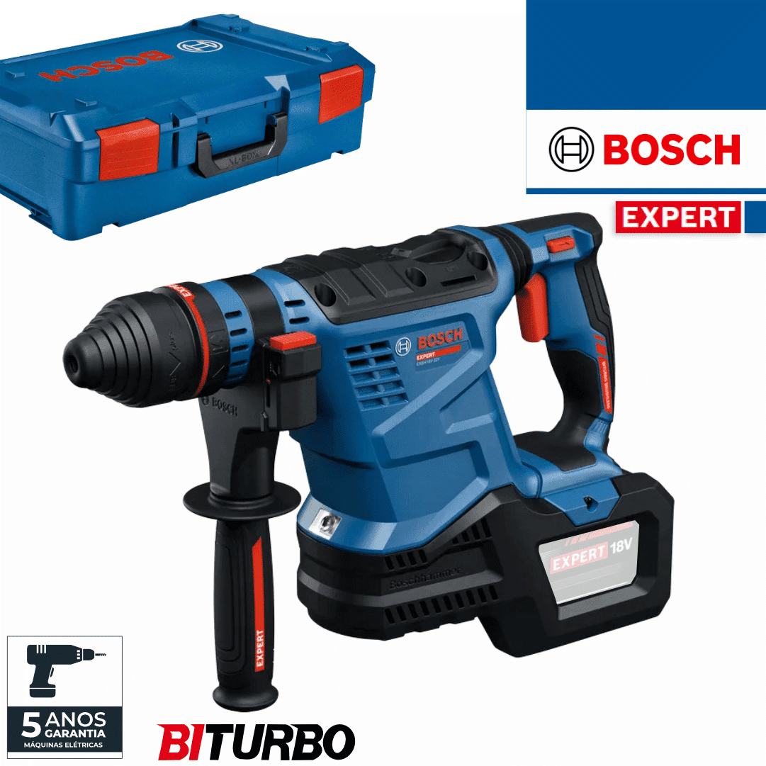 Martelo Perfurador Bateria Bosch Profissional Expert EXBH 18V-32F + Mala (0611922101)