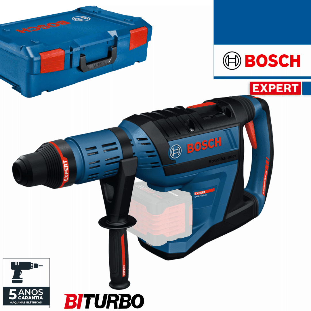 Martelo Perfurador Bateria Bosch Profissional Expert EXBH 18V-45 + Mala (0611913300)