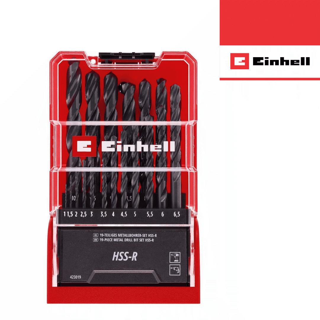 Conjunto Brocas HSS Laminadas Einhell - 19PCS