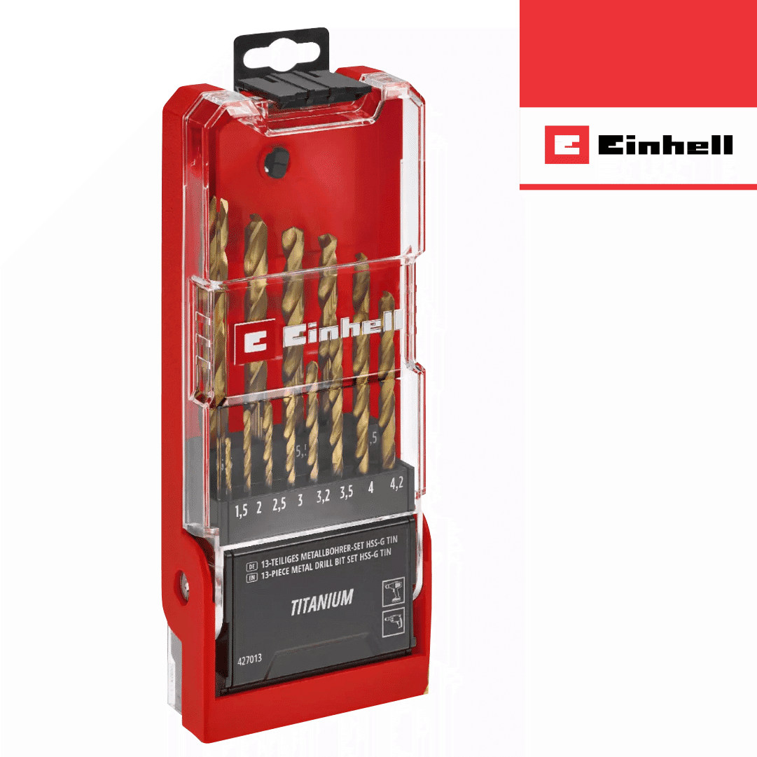 Conjunto Brocas HSS Titânio Einhell - 13PCS