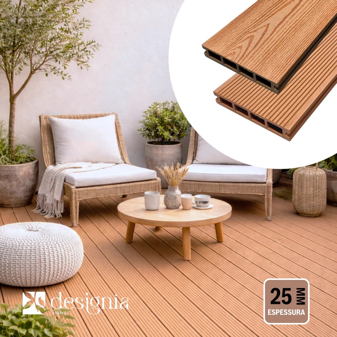  Deck Compósito Reversível Designia Carvalho Âmbar 2400x140MM - 25MM