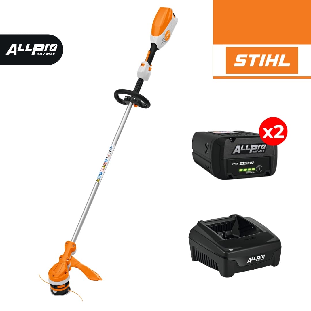 Aparador de Relva a Bateria Stihl FSA 110.0 R c/ Fio AutoCut C 12-2 + 2 Baterias AP 300 P 8.7Ah + Carregador