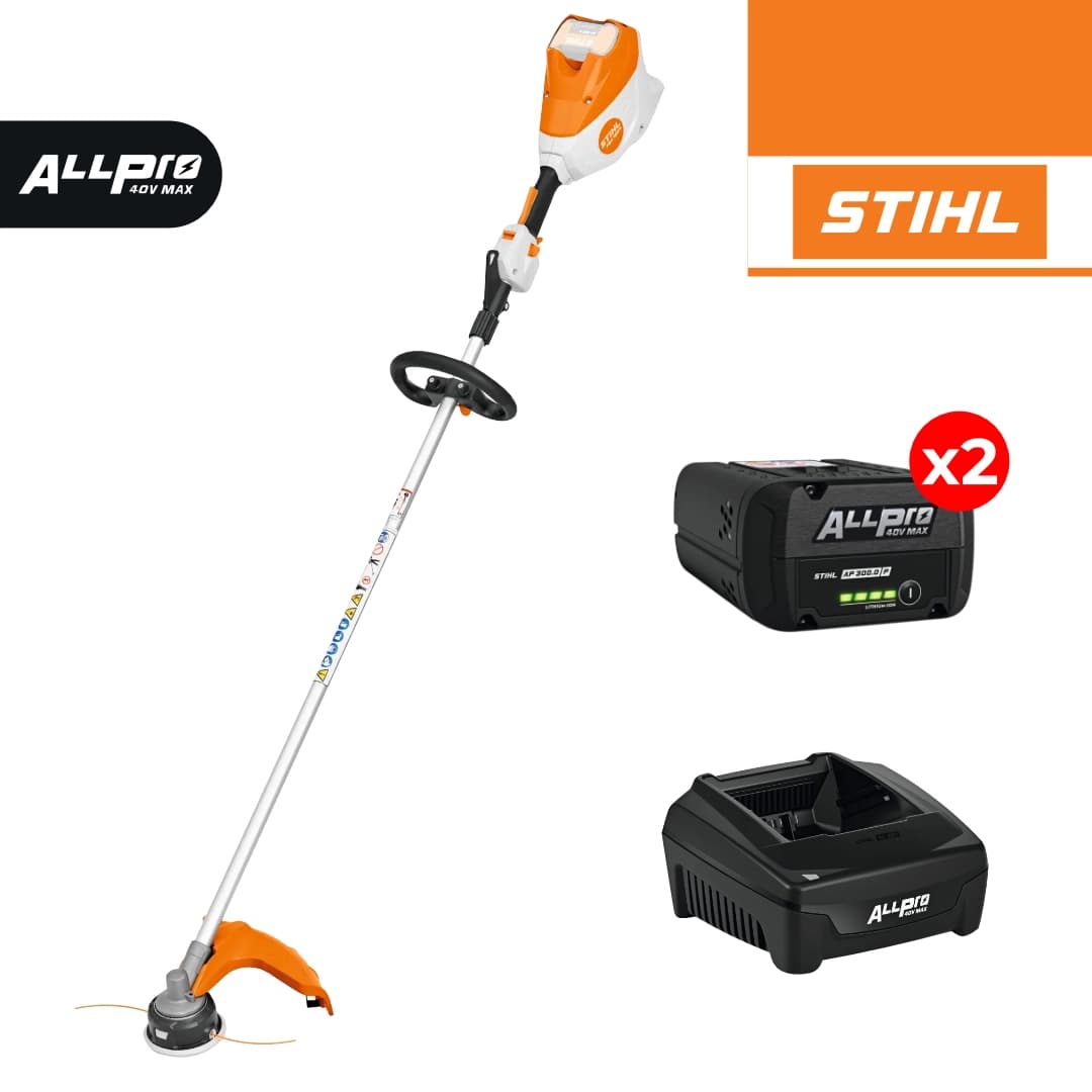 Aparador Relva Bateria Stihl FSA 120.0 R c/ Fio AutoCut C 27-2 + 2 Baterias AP 300 P 8.7Ah + Carregador