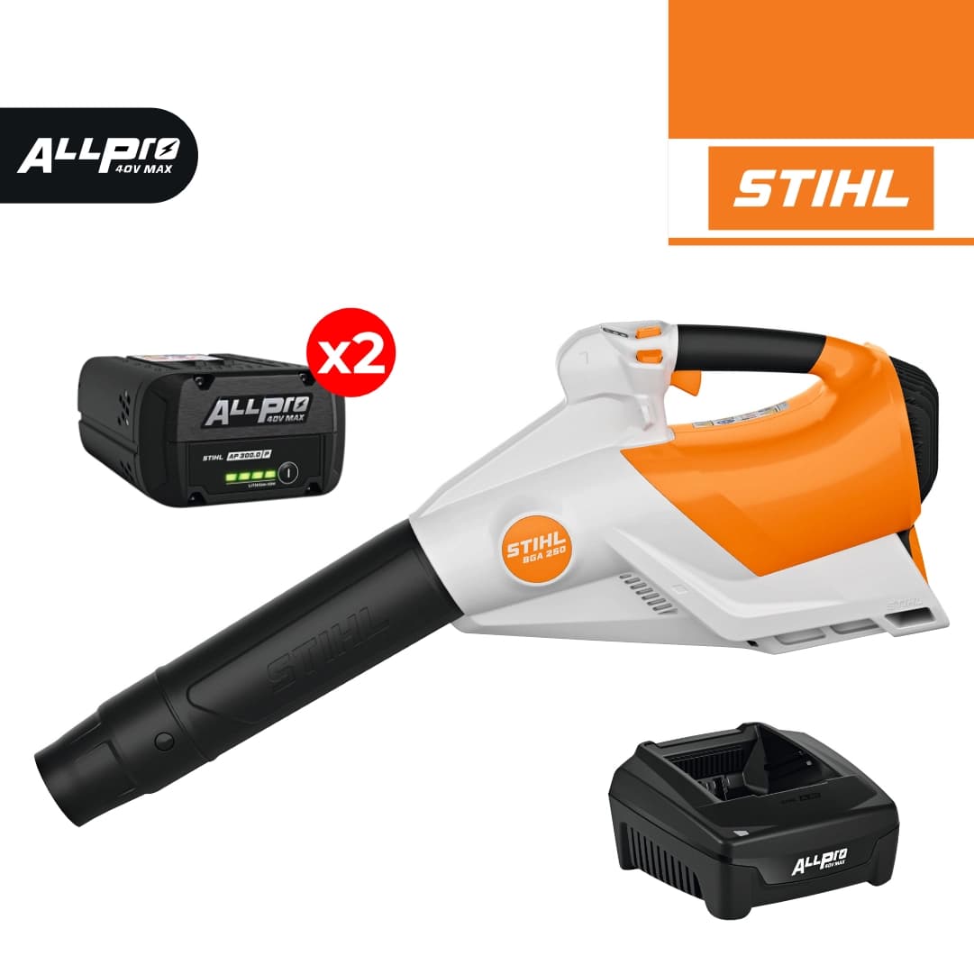 Soprador Stihl BGA 250 + 2 Baterias AP 300.0 P 8.7Ah + Carregador