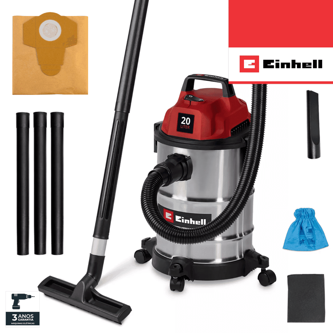 Aspirador/Soprador Elétrico Einhell p/ Sólidos e Líquidos TC-VC 2045 S - 20LT 