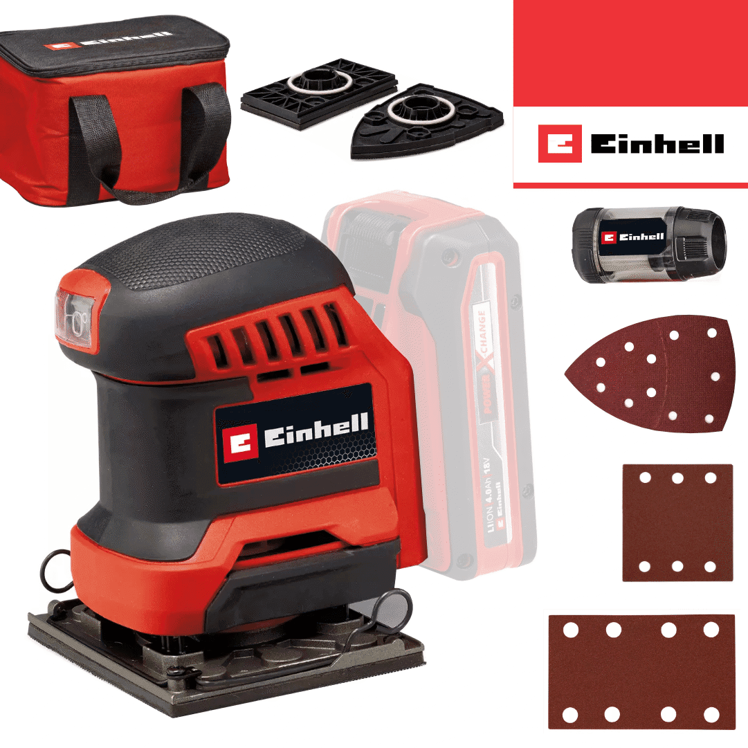 Lixadeira Bateria Einhell TE-OS 18/ 113 3X Li - Solo 