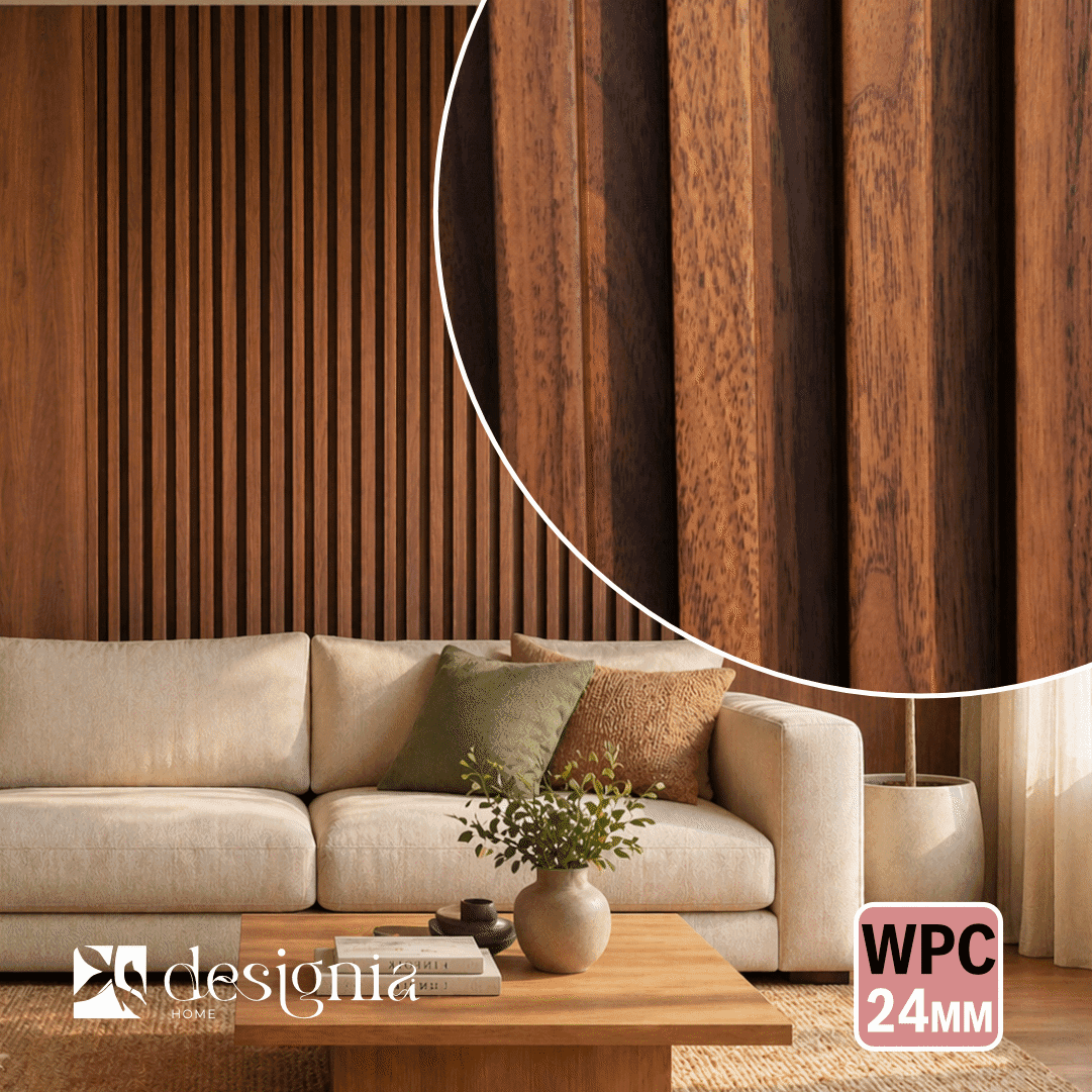 Painel Ripado Interior WPC Designia Carvalho Noz 2900x170x24MM - 6.90M²