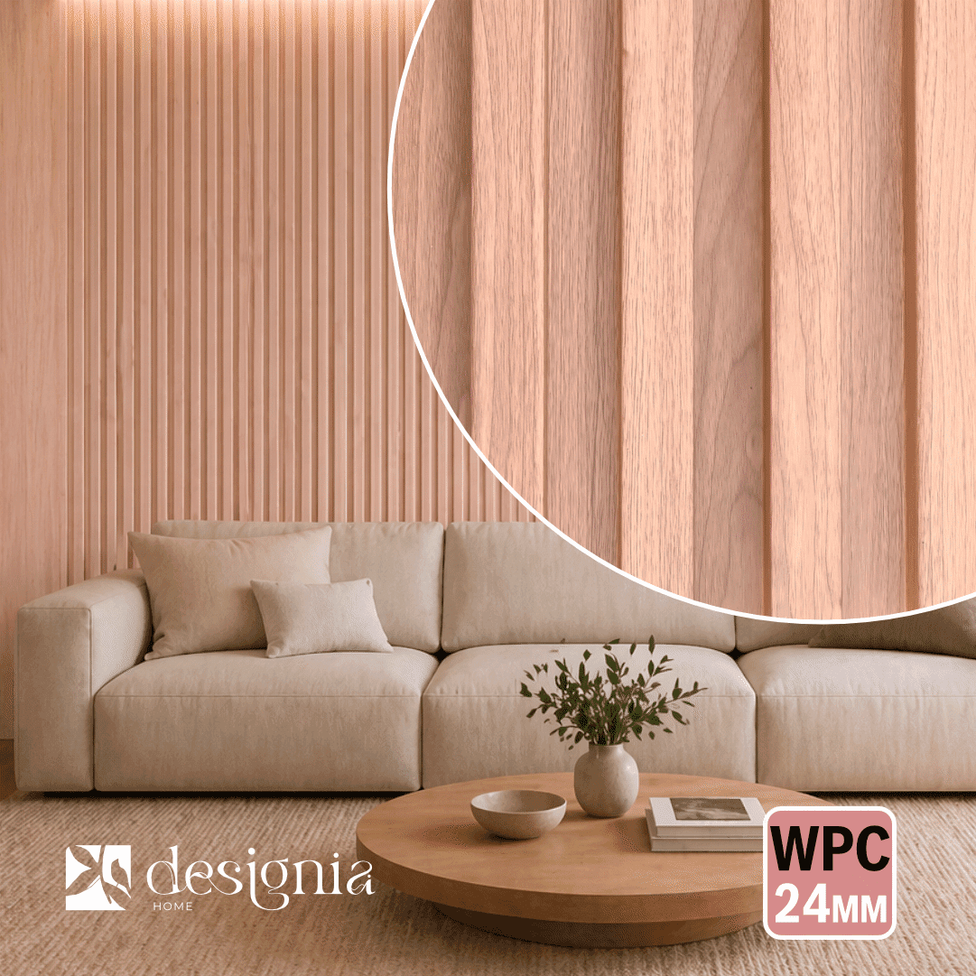 Painel Ripado Interior WPC Designia Carvalho Pastel 2900x170x24MM - 6.90M²