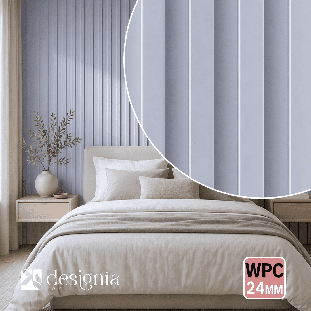 Painel Ripado Interior WPC Designia Cinza Neutro 2900x170x24MM - 6.90M²