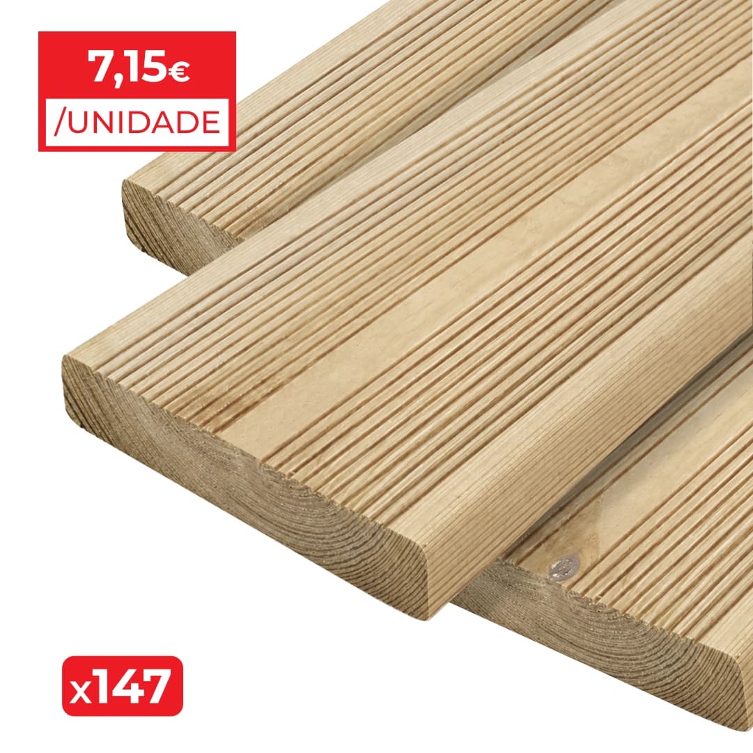  Deck Madeira Tratada 28MM 2100x145MM - 147UNI