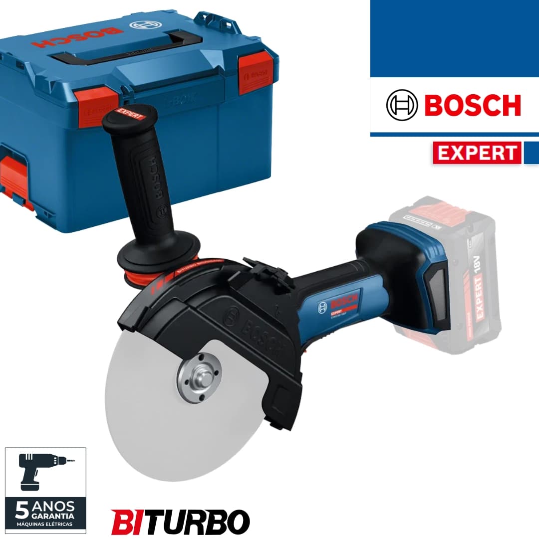 Rebarbadora Bateria Bosch Profissional Expert EXWS18V-180P 180MM + Mala (06019H6M00)