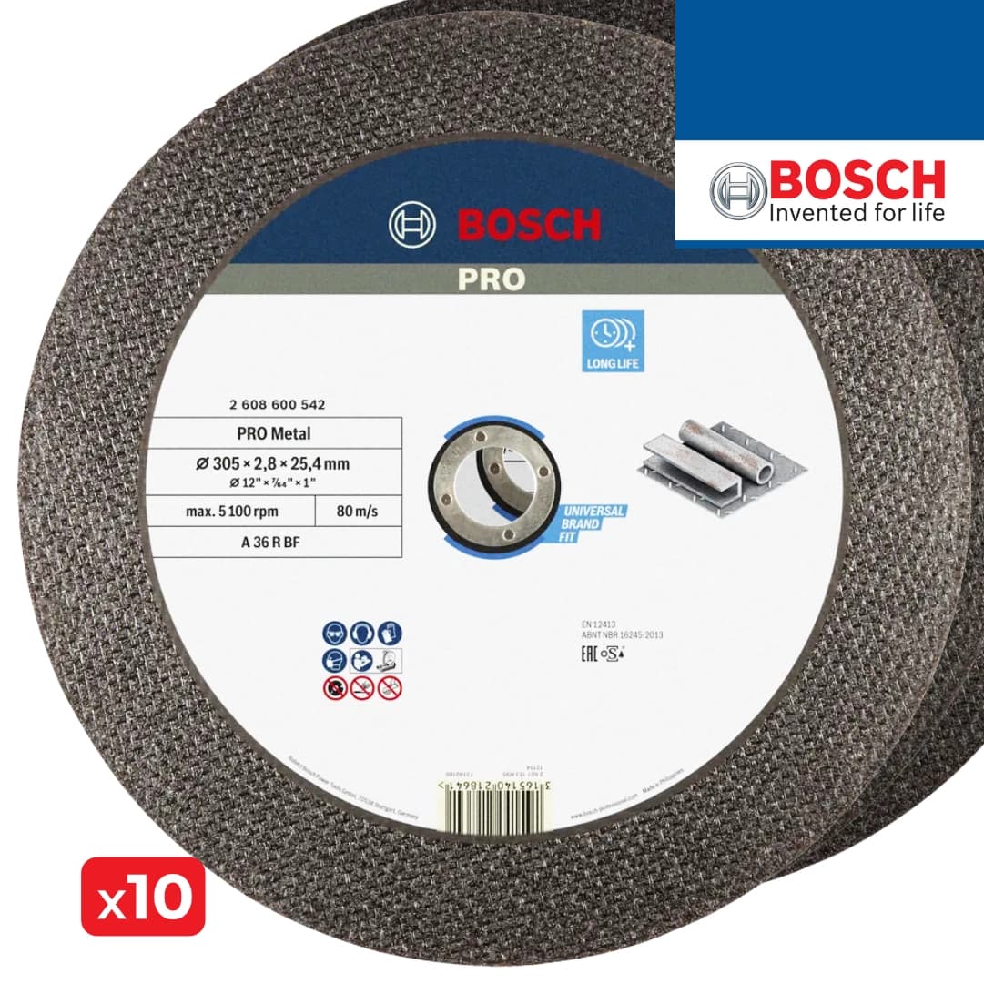 Disco Bosch Pro Corte p/ Metal - 10UNI