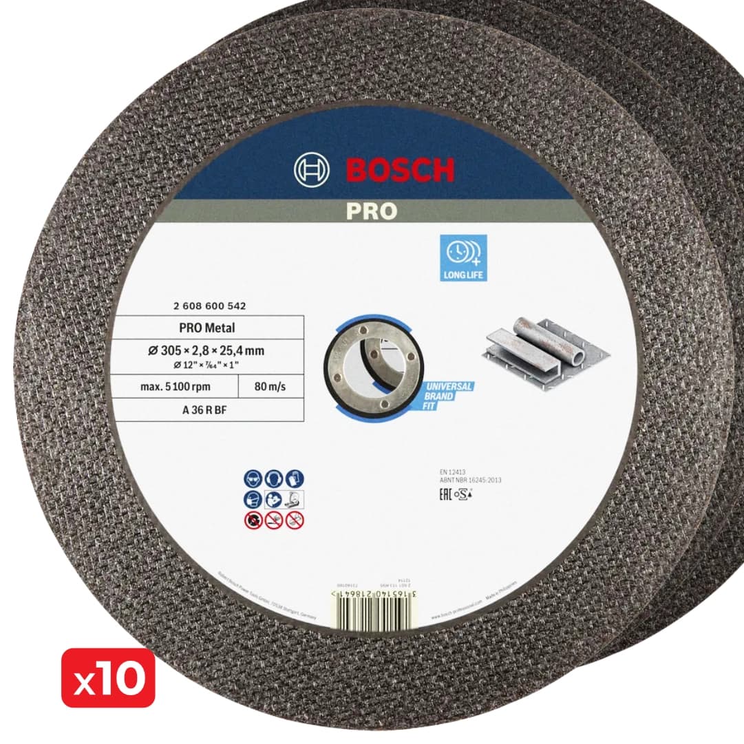 Disco Bosch Pro Corte p/ Metal - 10UNI