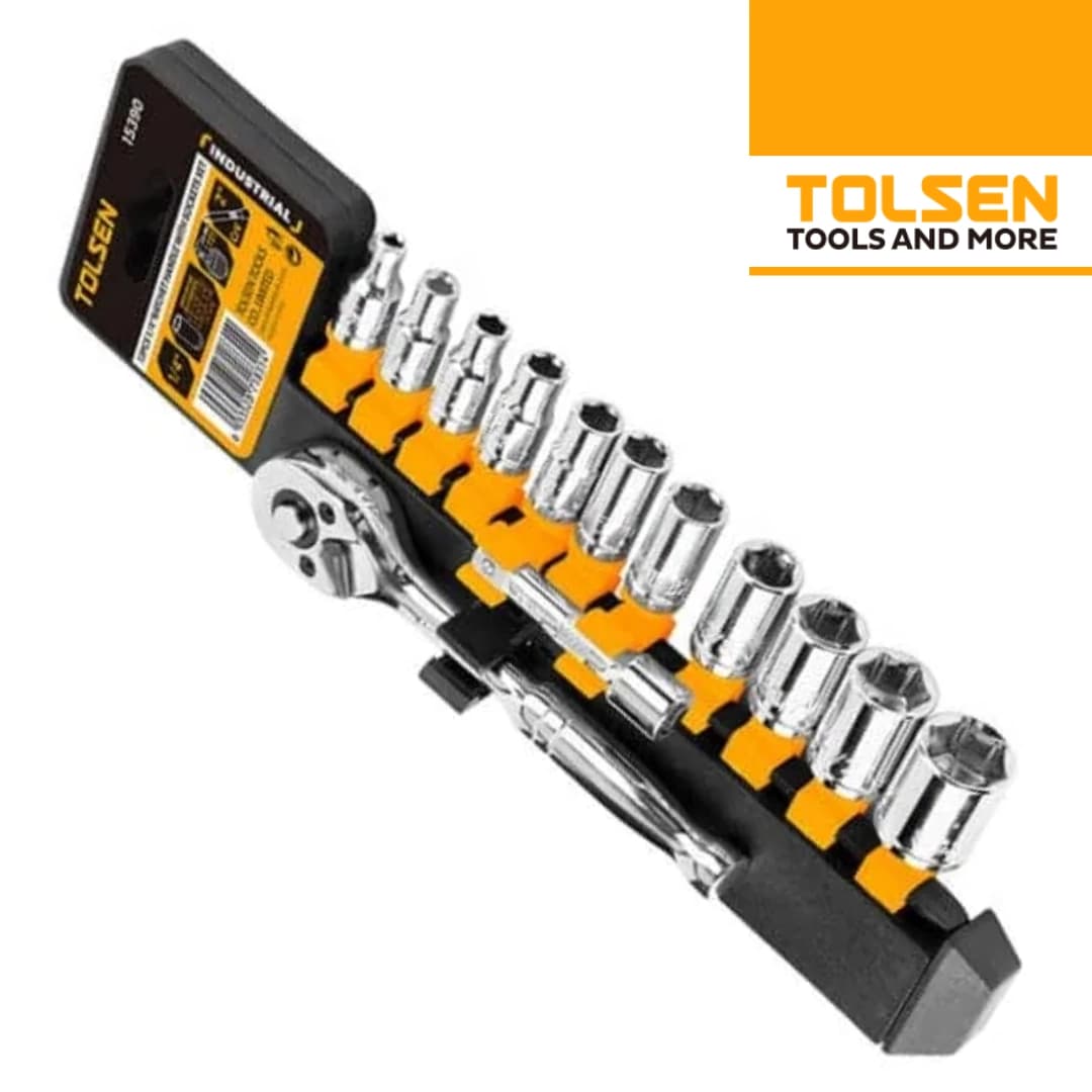 Jogo Chaves Caixa Tolsen Industrial 1/4'' - 13PCS