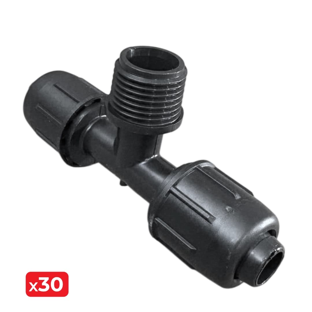 Tê Aperto Rápido Macho PE 16MMX1/2''X16MM - 30UNI