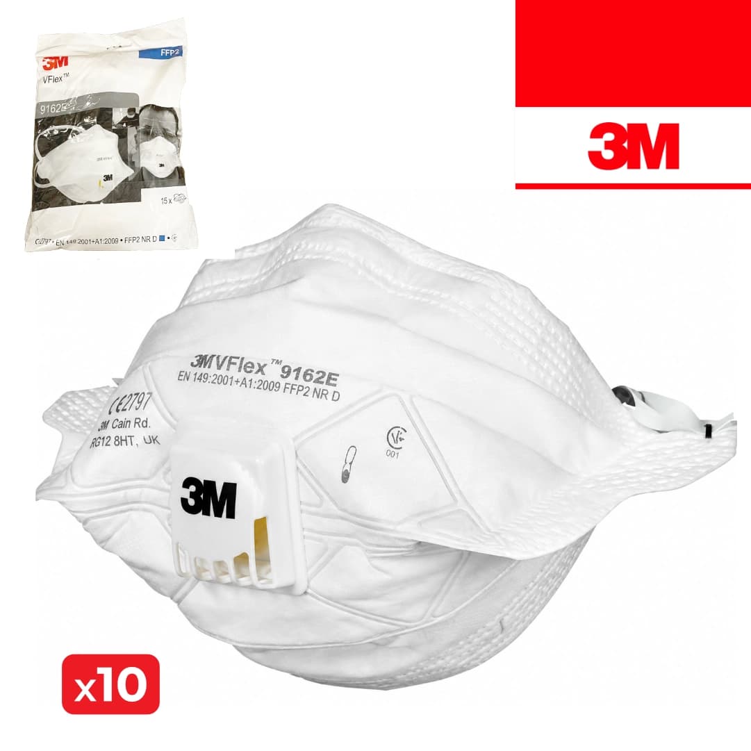 Máscara de Proteção 3M VFlex FFP2 9162E c/ Válvula - 10UNI