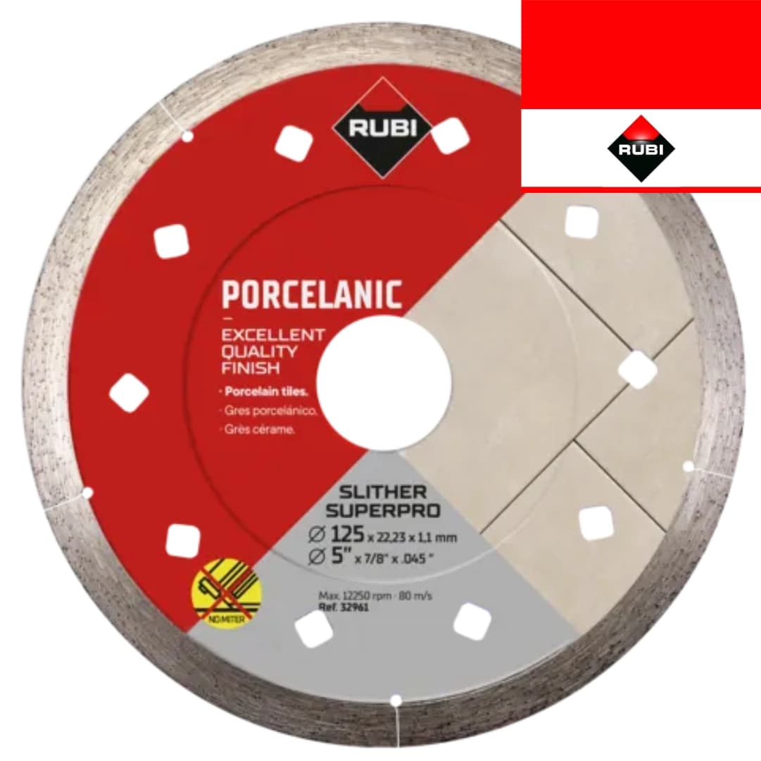 Disco Diamante Rubi Grés Porcelânico Slither SuperPro 125MM