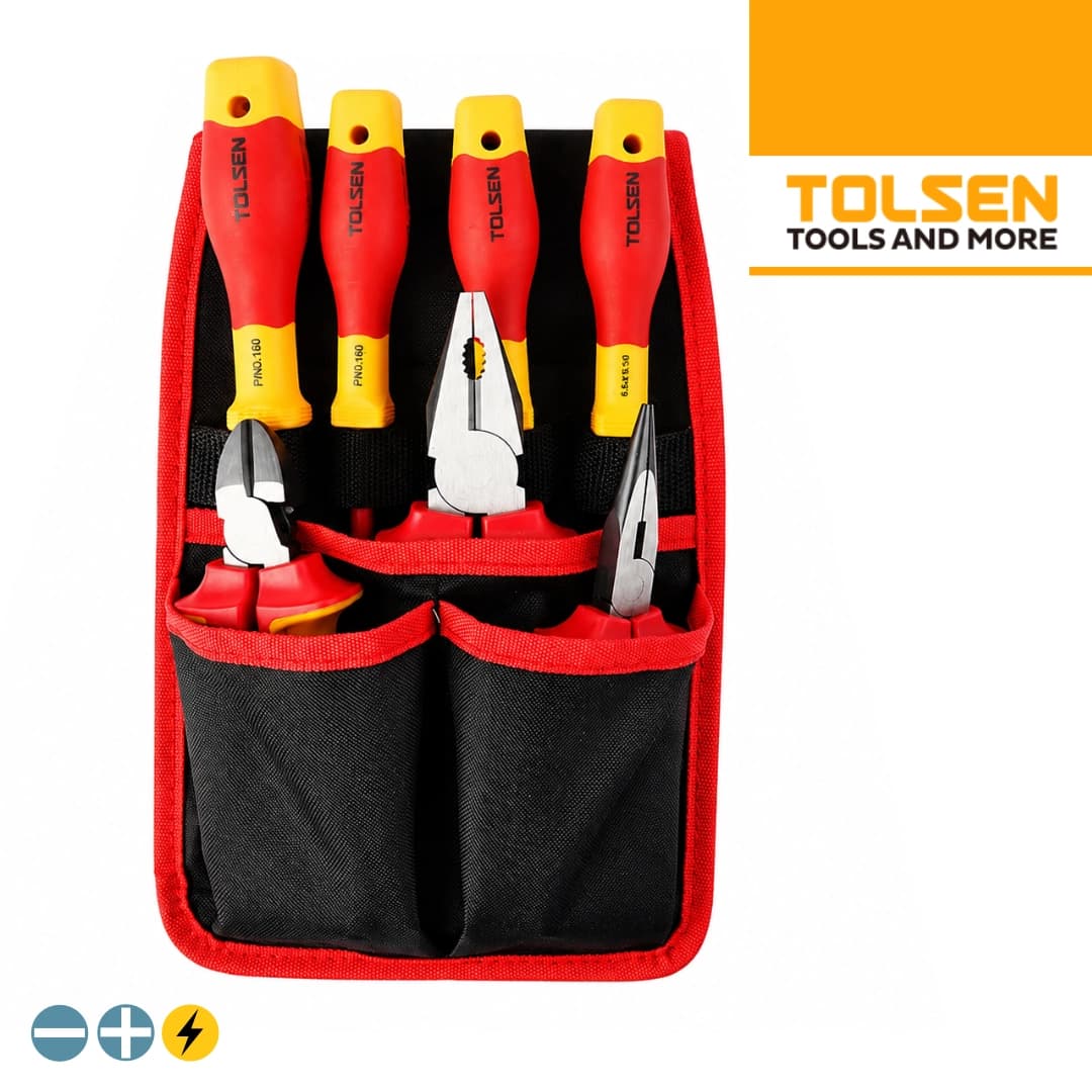 Jogo Tolsen Chaves Isoladas + Alicates + Bolsa Premium - 7PCS