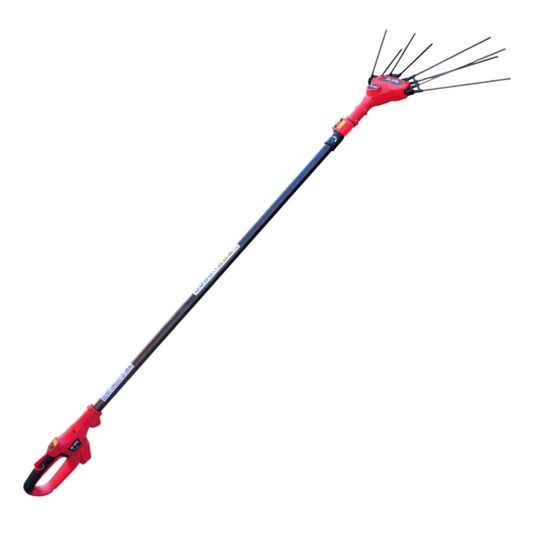 Varejador de Oliveiras Telescópico Fibra de Carbono 18V Devil'Tools HA06457A + 3 Baterias 18V 4.0Ah + Carregador + 10 Varetas