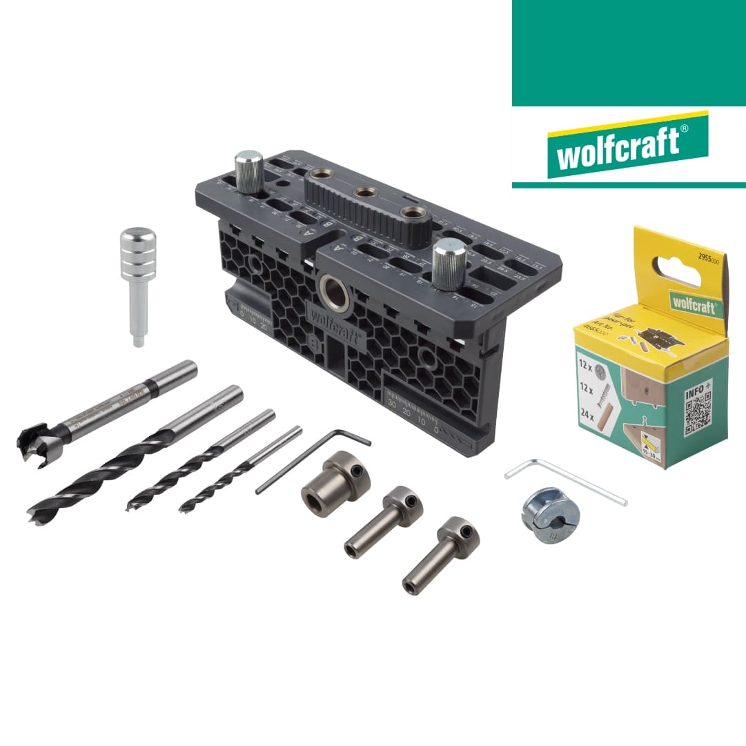 Kit Uniões Excêntricas p/ Móveis Wolfcraft  - 54PCS