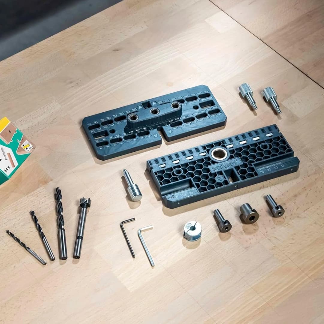 Kit Uniões Excêntricas p/ Móveis Wolfcraft  - 54PCS