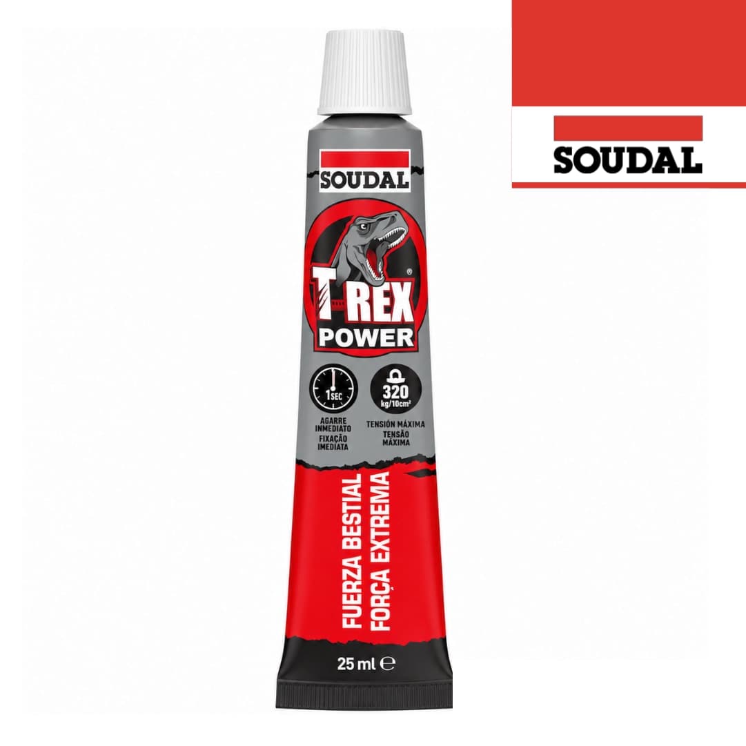 Cola e Veda T-Rex Power Soudal Branco - 25ML