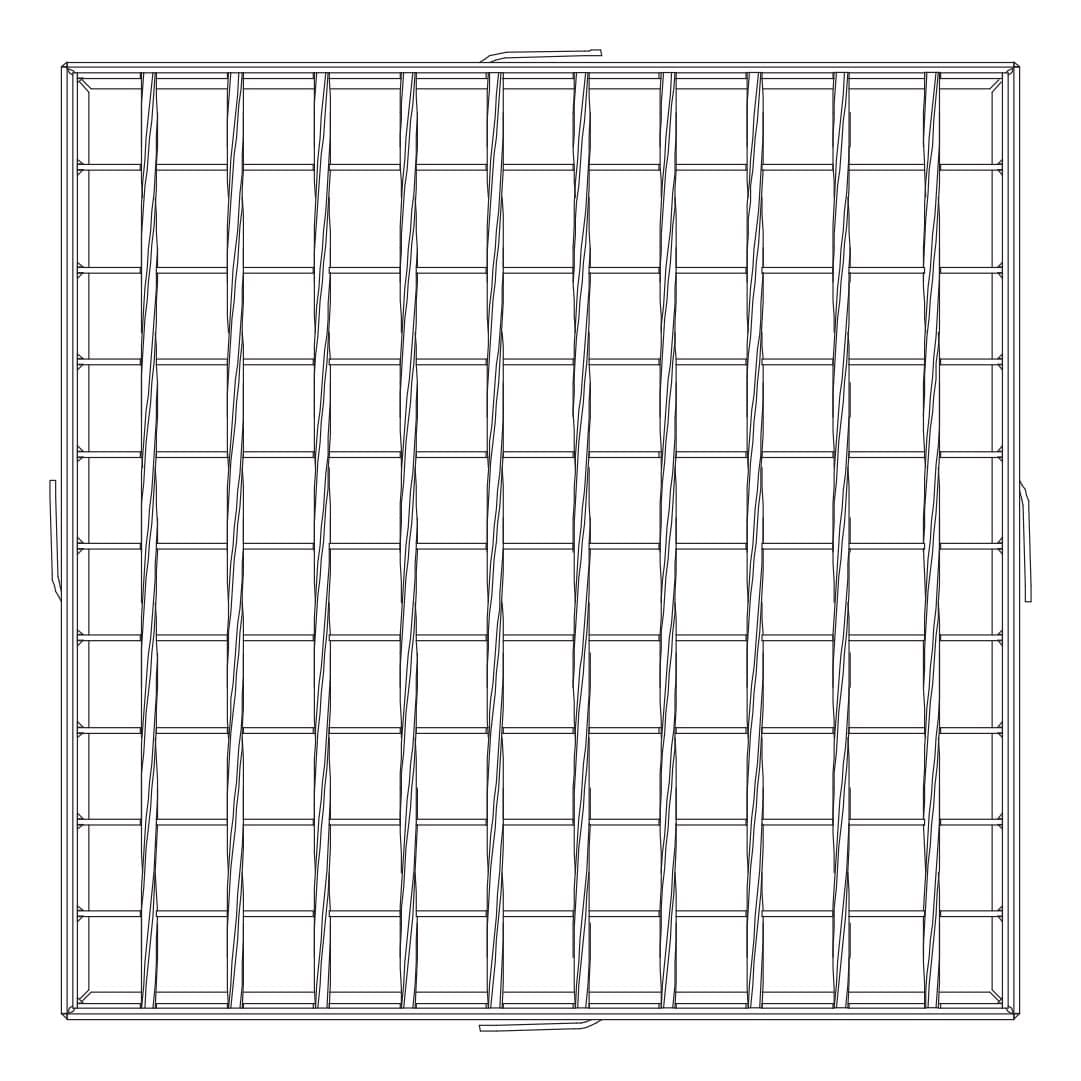 Grelha c/ Aro Malha 30x30MM Aço Galvanizado A15