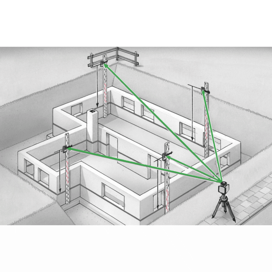 Nível Laser Rotativo Laserliner Cubus 210 S Linha Verde 200M + Tripé 1.50MT + Régua + Receptor + Comando + Mala